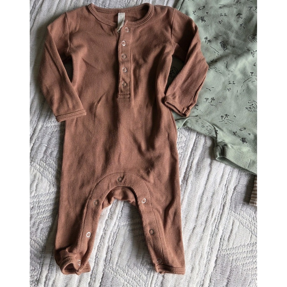 Quincy Mae Organic‎ Cotton Baby Bundle 0-3m + 3-6m Neutral Set - Picture 7 of 12